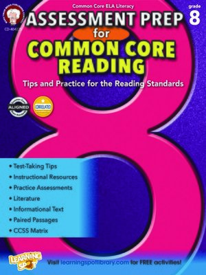 cover image of Assessment Prep for Common Core Reading, Grade 8
